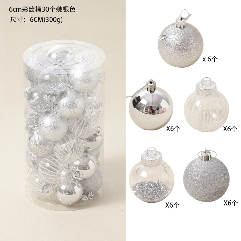 Cubo pintado de 6cm 30 piezas de plata