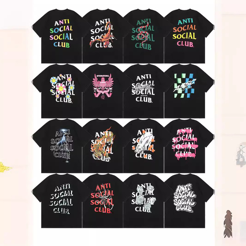 Distinguishing Market Currency from Other Brands: Assc Club Fujiwara Hiroshi Lightning Series Printed Loose Casual Short-Sleeve T-Shirt for Men and Women