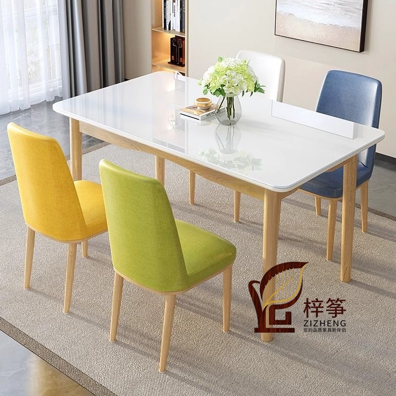 Small Apartment Dining Table New Tempered Glass Dining Table Small Apartment Home Dining Table Rental Solid Wood Dining Table Restaurant