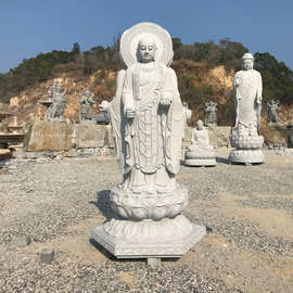 四川汉白玉石雕地藏王佛像加工 青石地藏王菩萨坐骑图片欣赏