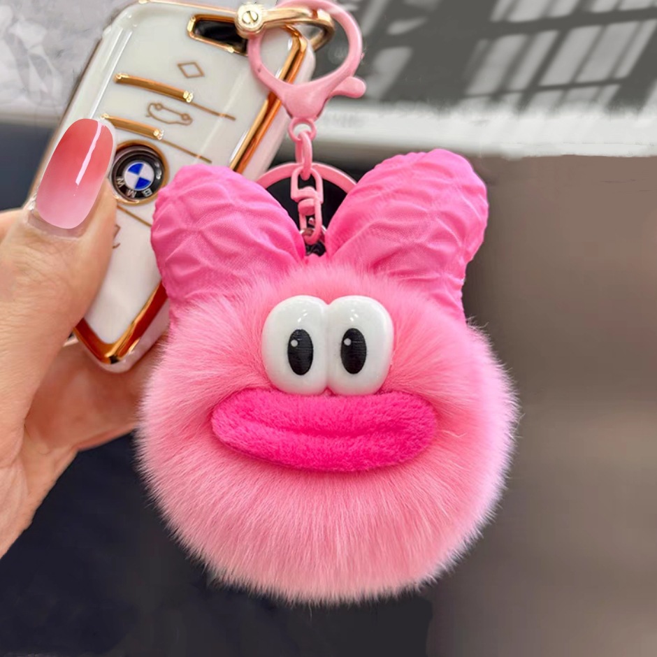 Peltas de pato verdaderas bolsas de carbón bolsas de llaves de automóviles bolsas de peluche muñecas colgantes colgantes de bolsas de pato