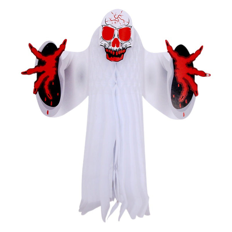 Amazon Halloween globo traje Sangre color banner papel panal tridimensional fantasma paquete fantasma Festival decoración del partido