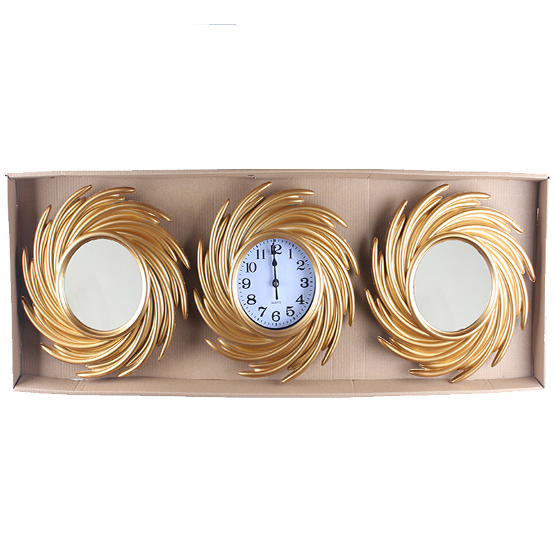 Reloj de pared europeo/americano moderno simple, reloj triple decorativo, reloj de cuarzo creativo de moda para sala/comedor