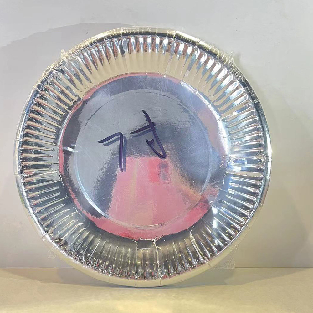 Plato de papel desechable pastel de frutas plato redondo cena para llevar picnic fiesta plato de papel Placa de degustación de pasteles