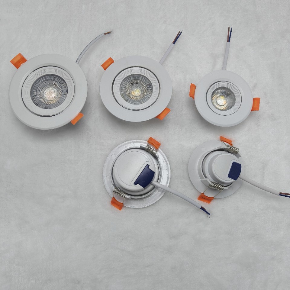 防眩嵌入式小射灯LED节能天花灯可调角度家用无主灯照明外贸批发