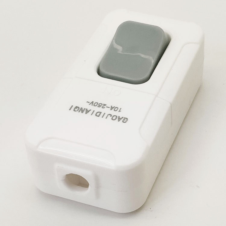 Square hand pinch button switch large wiring blister white rocker bedside switch factory direct supply