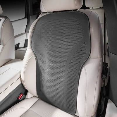 Seat cushion, seat cover: for All Seasons, Nappa Leather - noble-black-nappa-leather-punch-style-seat-back-1-pack