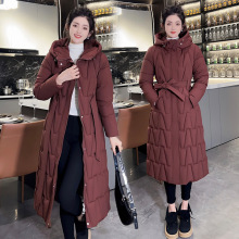羽绒棉服女中长款外贸妈妈冬装2025冬季新款大码中年棉衣棉袄外套