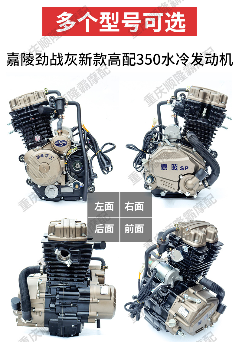 Jialing Brand Three-Wheel Motorcycle Engine 175 200 250 300 350 Water-Cooled Engine Original Genuine Product