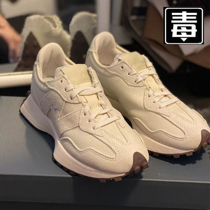 Langxin Bailunwei Official Nb327 Sea Salt White Women's Shoes Men's Shoes N-Shaped Small Waist Forrest Gump Running Sneakers Putian
