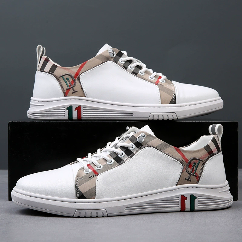 Сандалии мужские кожаные тренды повседневные пустые белые туфли мужские летние дышащие дырочные туфли мужские белые кожаные туфли