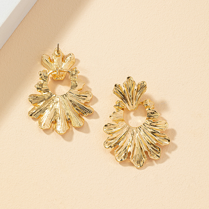 1 Pair Fashion Leaves Alloy Plating Womenu0027S Drop Earrings