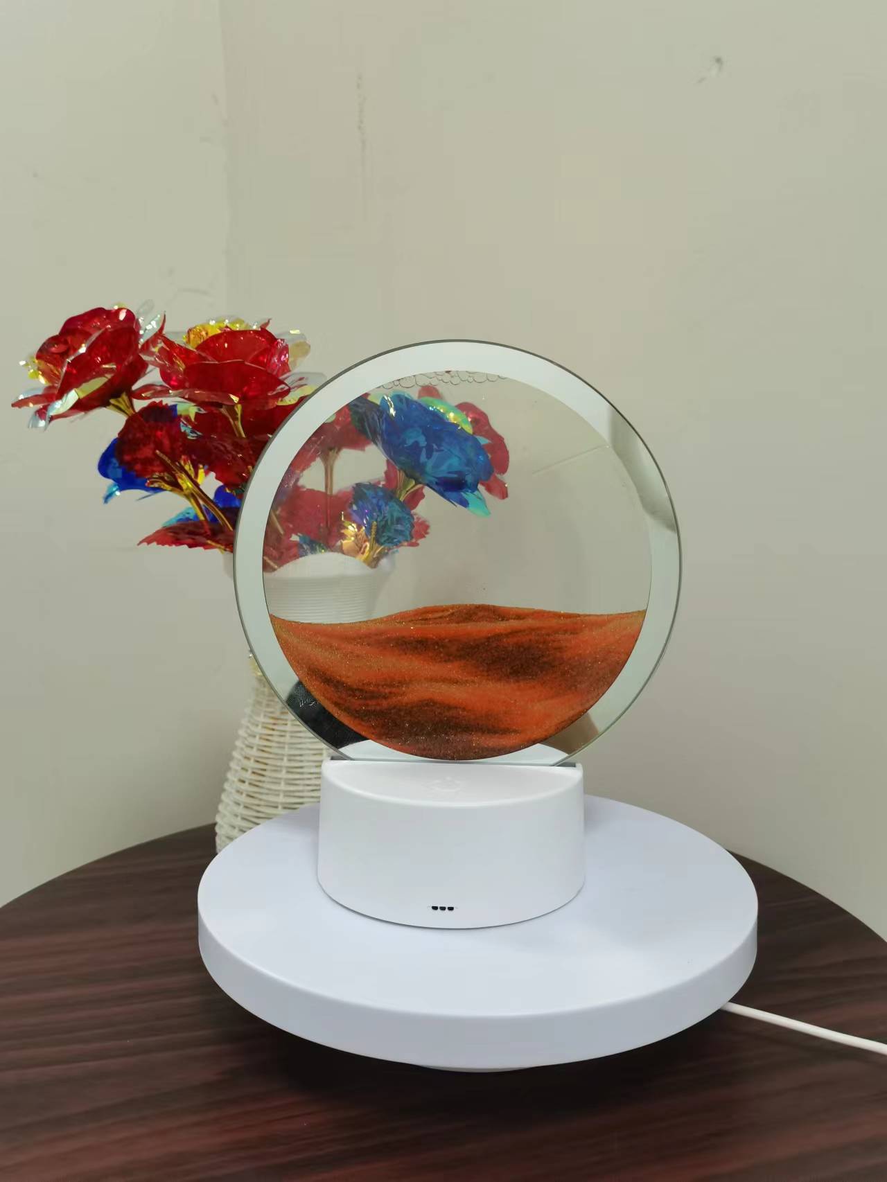 Romántico 16-color de control remoto de vidrio de arena movedizas pintura colorida noche luz creativa regalo descompresión alivio tapada sala de estar ambiente