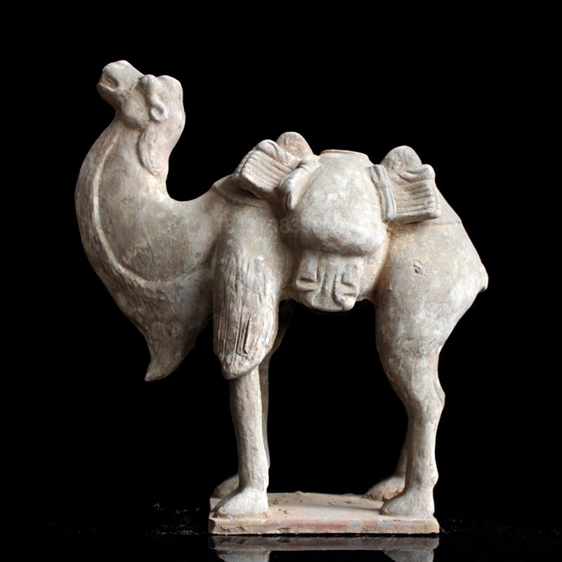 Antique Pottery Tsushima Camel Ornaments Painted Camel Pottery Horse Antique Collection Art Works Cultural Relics Reproduction Antique Old Goods