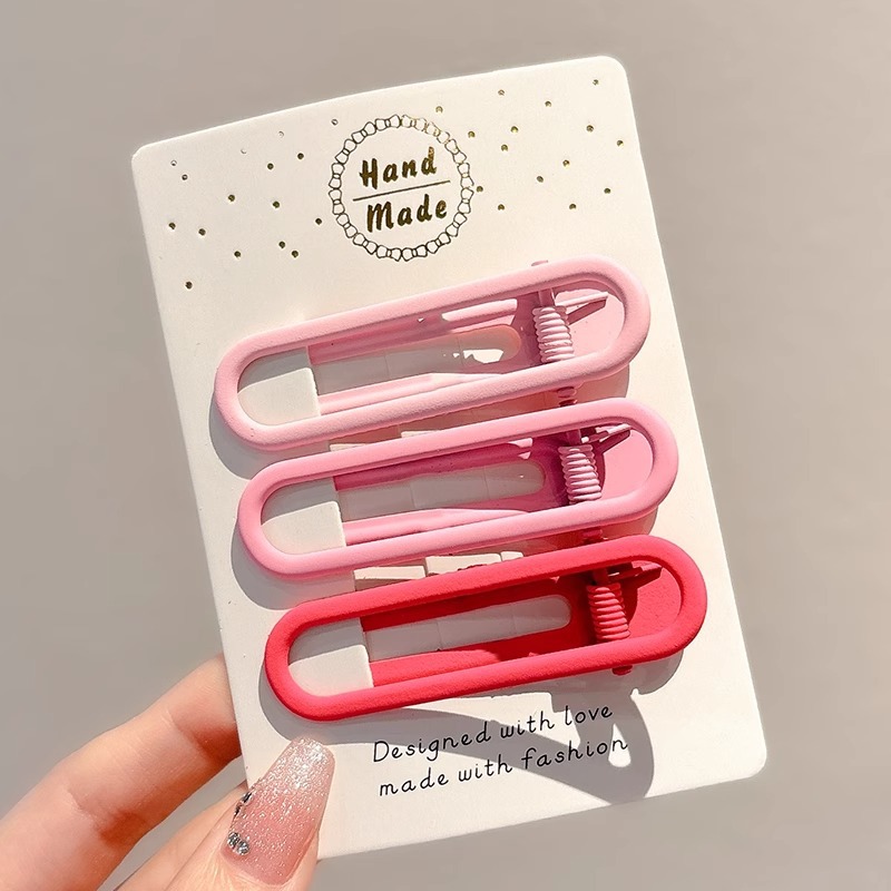 Dopamina lindos clips de cabello para niños simple frente rosa cejas BB clips de alto nivel sentido lateral clip de cabello tocado