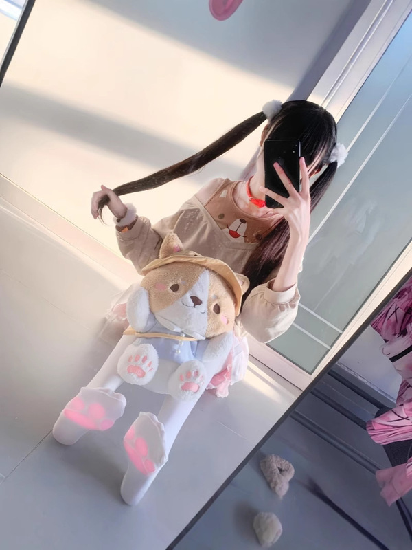 日本のかわいい子犬のプリントの衛衣の春と秋の怠惰でゆったりしています。|undefined