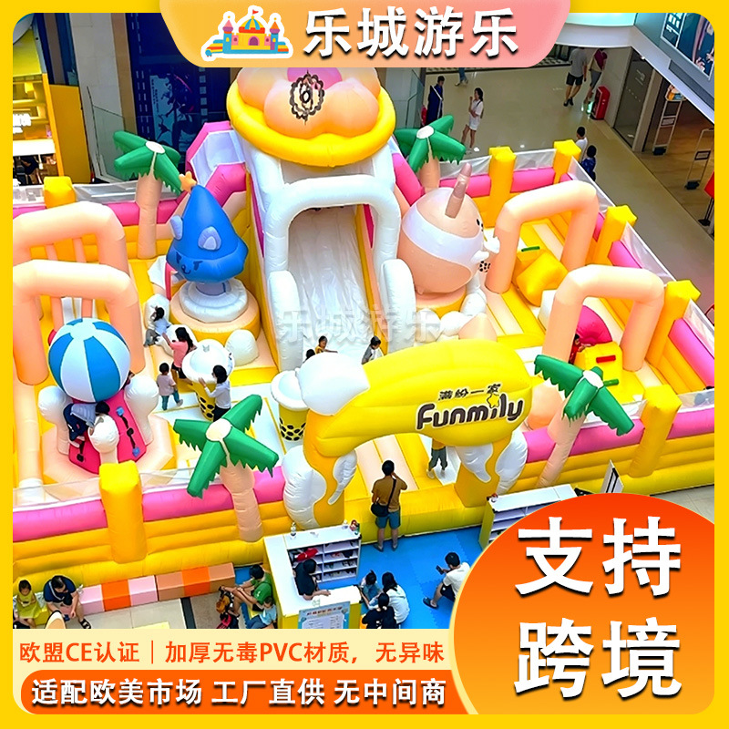 Gran castillo infláble para niños al aire libre barreras de paso deslizante de atracción para padres e hijos escalada de roca fábrica de equipos de cama de salto