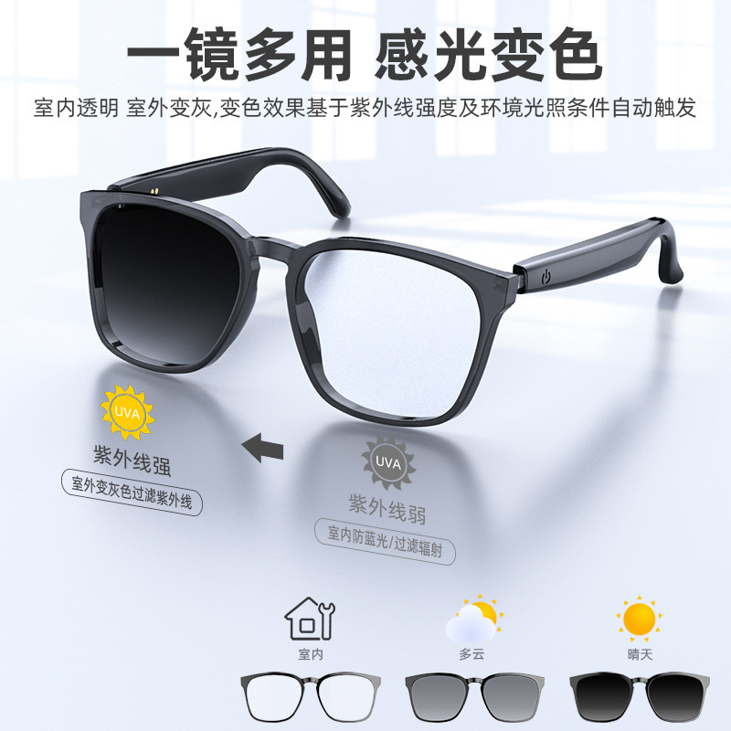 ai翻译智能眼镜感光变色蓝牙眼镜多功能驾车非骨传导无线通话音频|undefined