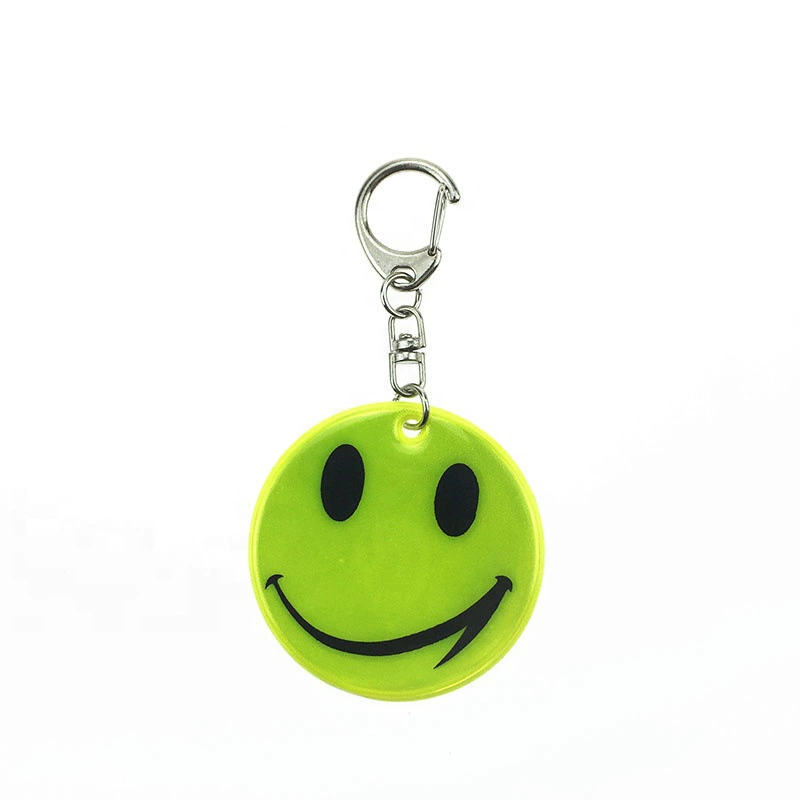 Светоотражающий кулон со смайликом от производителя, ПВХ, велосипедный ночной кулон, светоотражающий брелок, детская школьная сумка, кулон