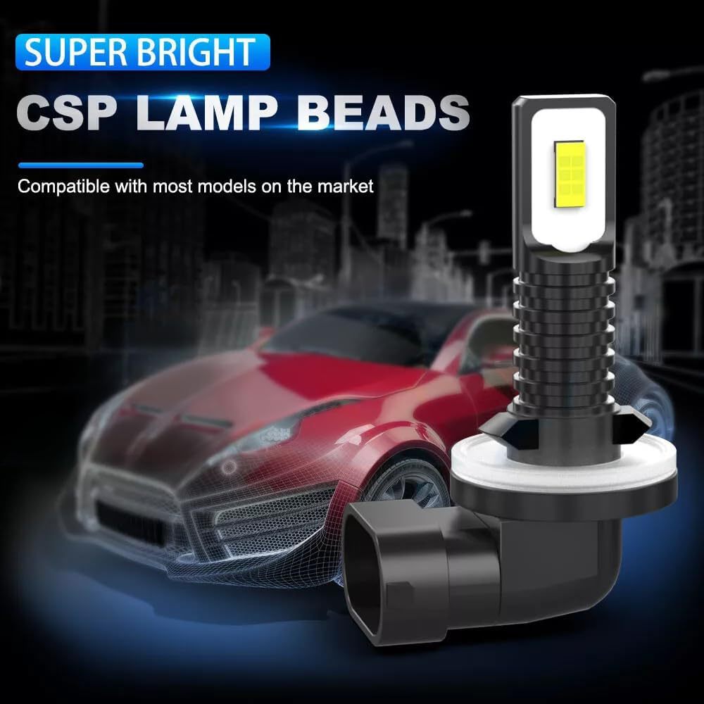 881 80W 3570 2SMD 6000K luz blanca luz de resaltado decodificador de automóviles LED luz de niebla de motocicleta 886
