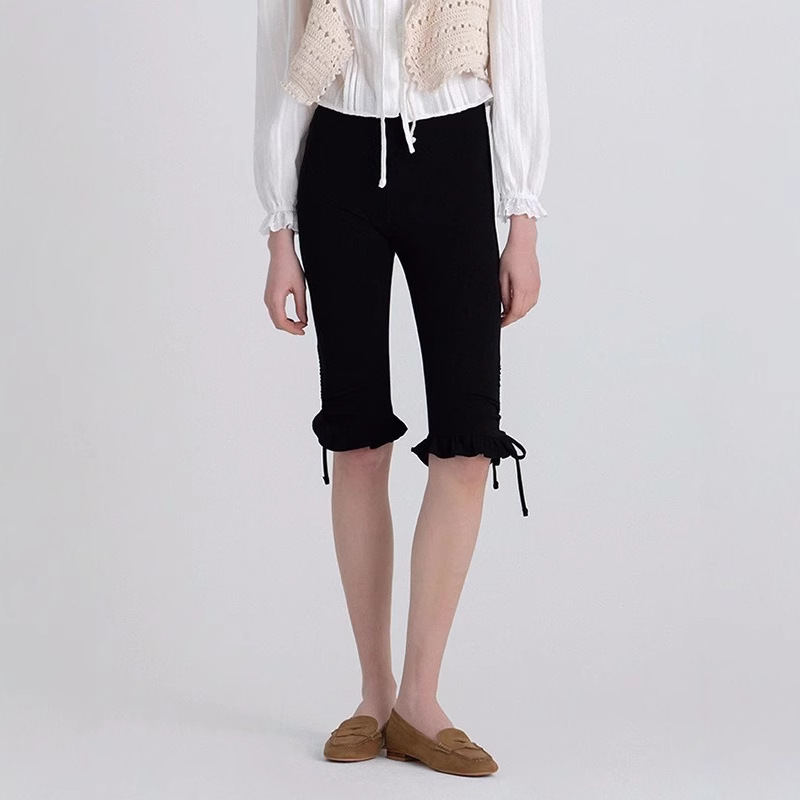 In Stock 2026 Summer New Korean Dongdaemun Elastic Waist Lace-Up Cycling Shorts Five-Point Length Shorts In Stock 2026 Summer New Korean Dongdaemun Elastic Waist Lace-Up Cycling Shorts Five-Point Length Shorts