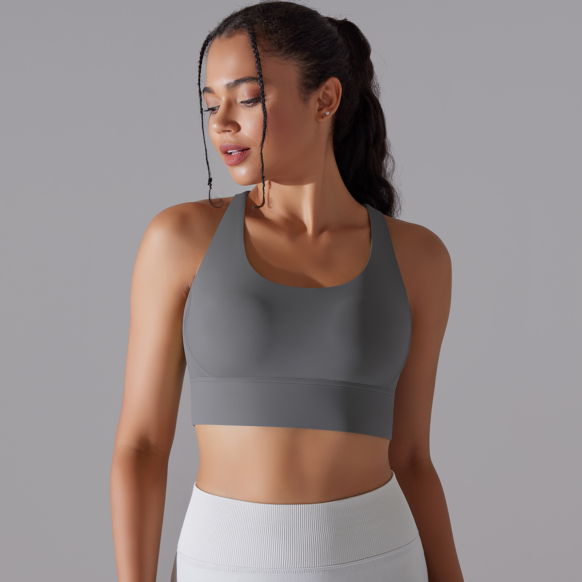 127g Weight Sleeveless Sleeve Length Nylon, Spandex Fabric Type Short Top Length Halter Crisscross Tank Tops Type Fitness, Yoga Occasion U Neck Neckline Solid Color Pattern Sports Style Sports Solid Color Nylon Spandex U Neck Active Tops Halter Crisscross Tank 172
