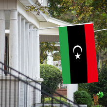 利比亚国旗 跨境批发 三层遮光大旗 装饰游行派对 户外悬挂彩旗