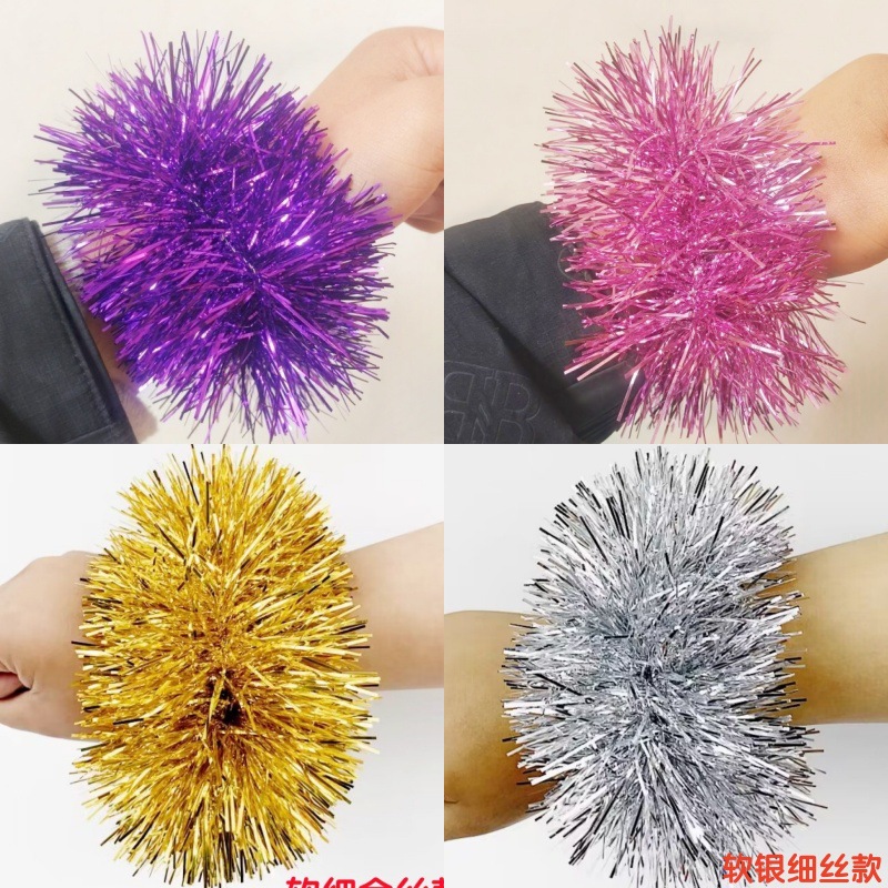 Pulsera de Flores para Animadoras de Película PET para Actuación de Animadoras