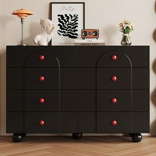 Drawer Cabinet Bedroom Living Room Storage Cabinet Storage Bedside Table Four-Drawer Cabinet Drawer Cabinet Small Apartment Wall Storage Cabinet Drawer Cabinet