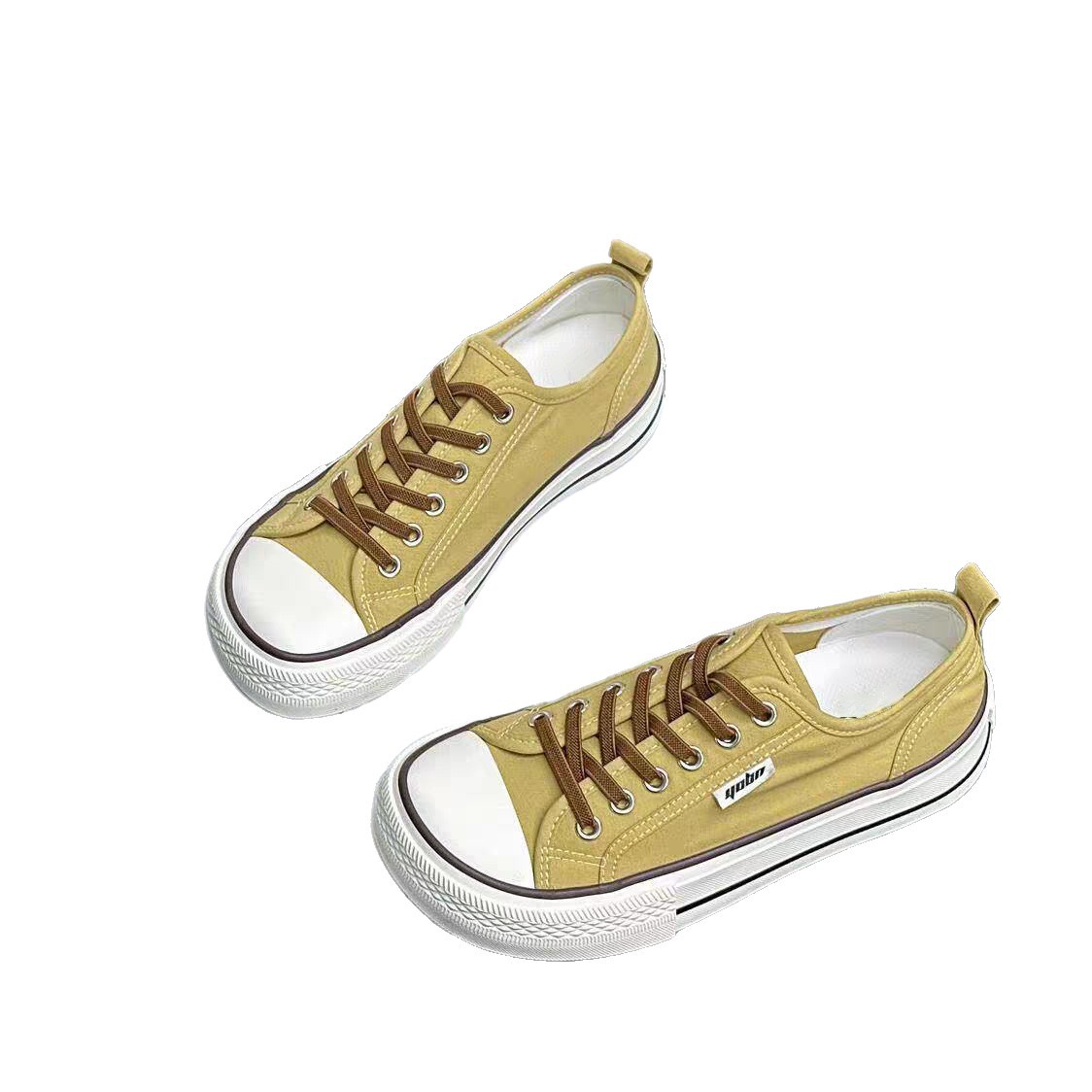 Aumentar la altura de una sola pie zapatos de lona para mujeres verano 2026 zapatos de skate casuales transpirables contra el color universal con banda elástica de suela suave