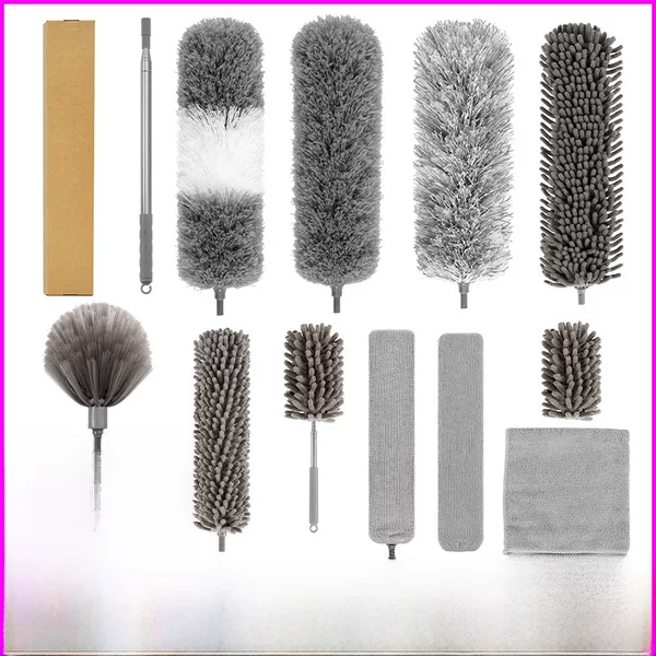Cross-border Amazon hot-selling sofa bed bottom dust brush household cleaning retractable duster feather duster