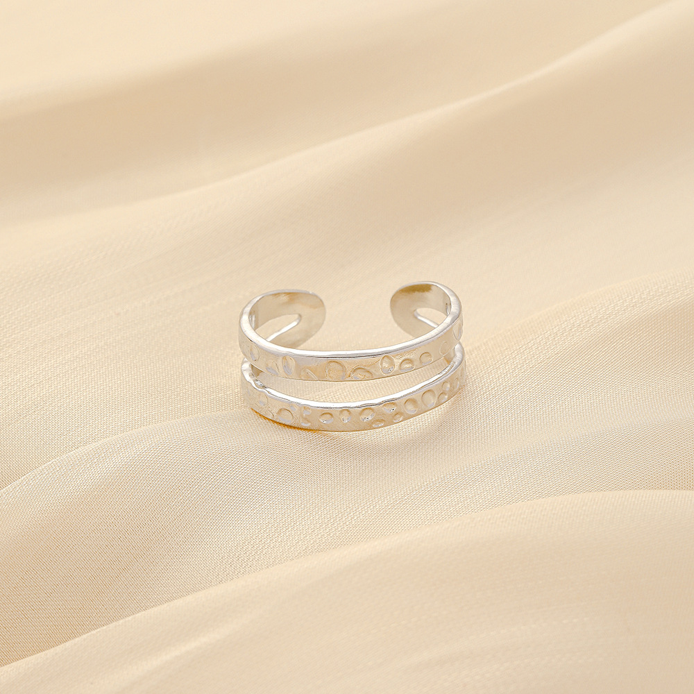 6g Weight Open Ring Classification Adjustable Ring Size 1 Piece Quantity Daily Occasion Stainless Steel Material Star, Heart Shape Pattern Women'S Gender Plating Design Simple Style Style Simple Style Star Heart Shape Stainless Steel Plating Open Ring 1 Piece 54