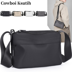 跨境男士单肩斜挎包韩版休闲胸包多隔层双肩包防泼水牛津纺耐磨男