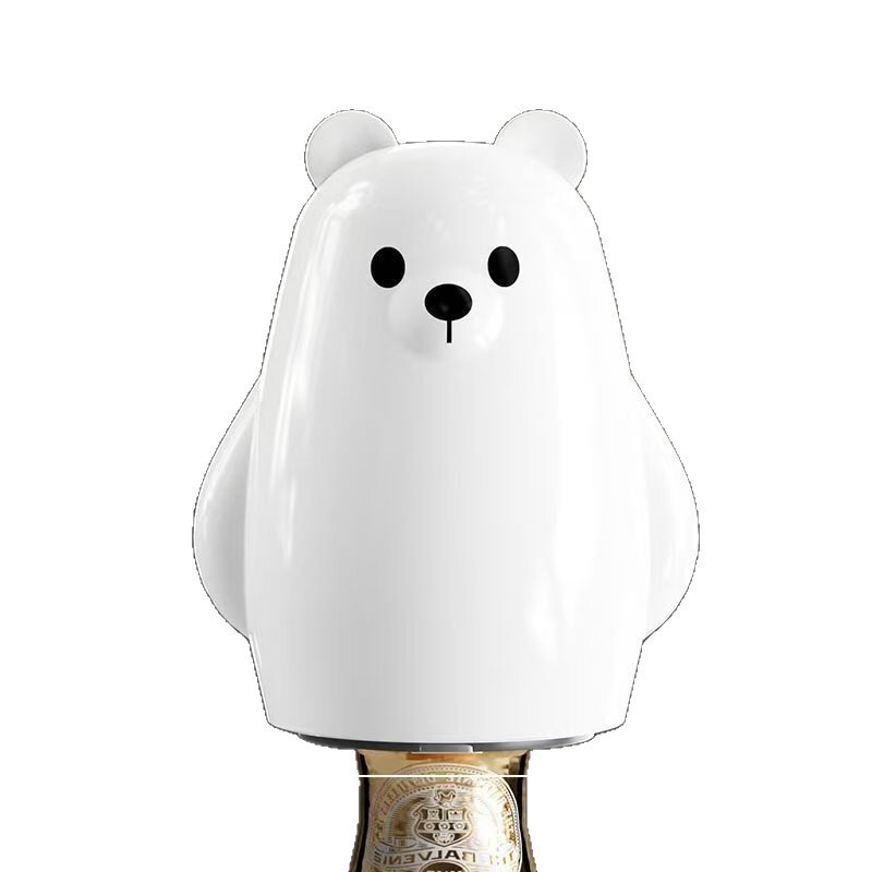 シロクマプッシュ式栓抜き家庭用クリエイティブキャップオープナー漫画ポータブル缶切りビール飲料栓抜き|undefined