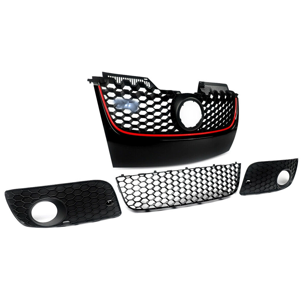 Подходит к Volkswagen Golf 5 средняя сетка GTI 06-09 Jetta MK5 передний бампер средняя решетка