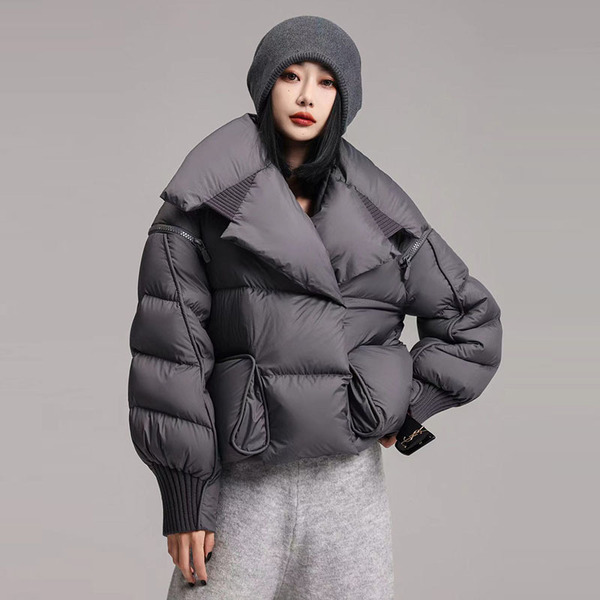 Knitted winter fashionable trend down jacket