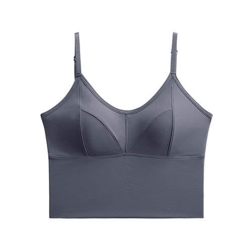 New Ice Silk Backless Bra Top Clustering Pouch Bra for Breast Contouring, No Underwire Straps, Removable Latex-Like Pads
