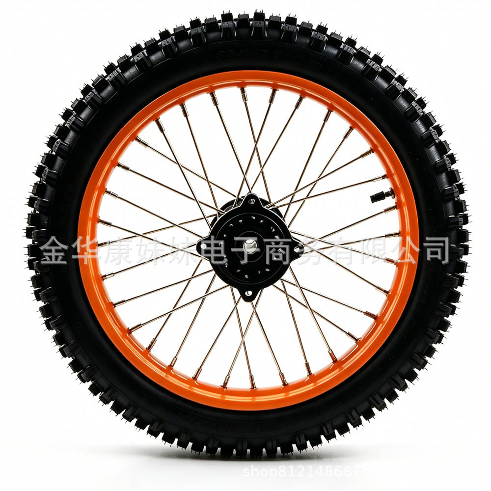 Off-Road Motorcycle Front Wheel Orange 60/10014 C Butterfly, Suitable for Off-Road Electric Motorcycles, Off-Road Motorcycles
