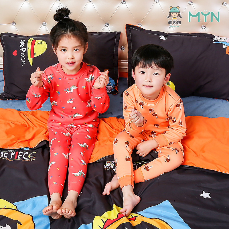 Catcher new pattern the republic of korea children Thermal Underwear suit men and women baby Long johns thickening keep warm Home Furnishing