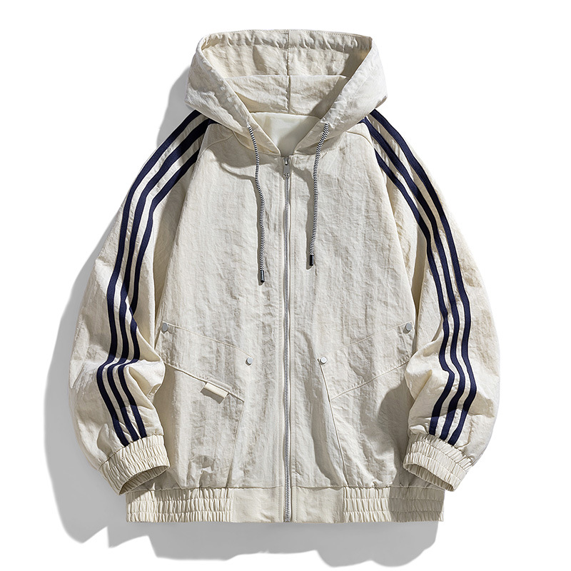 L-9XL 일본 스포츠웨어 남자 봄과 가을 캐주얼 야외 재킷 남자 루즈 플러스 사이즈 3 바 후드 재킷