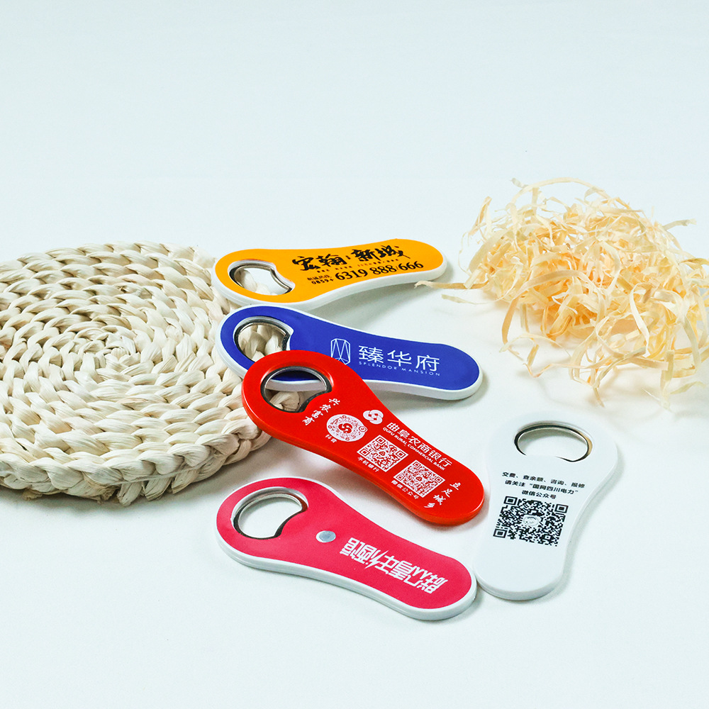 Manufacturer Wholesale Direct Sales Creative Online Shopping Style Bottle Opener Creative Refrigerator Magnet Small Gift Customized Logo