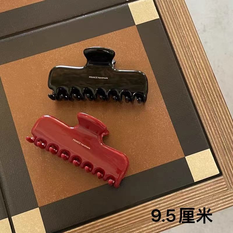 7343 high clarity hair claw clip - #32 f-grade square red