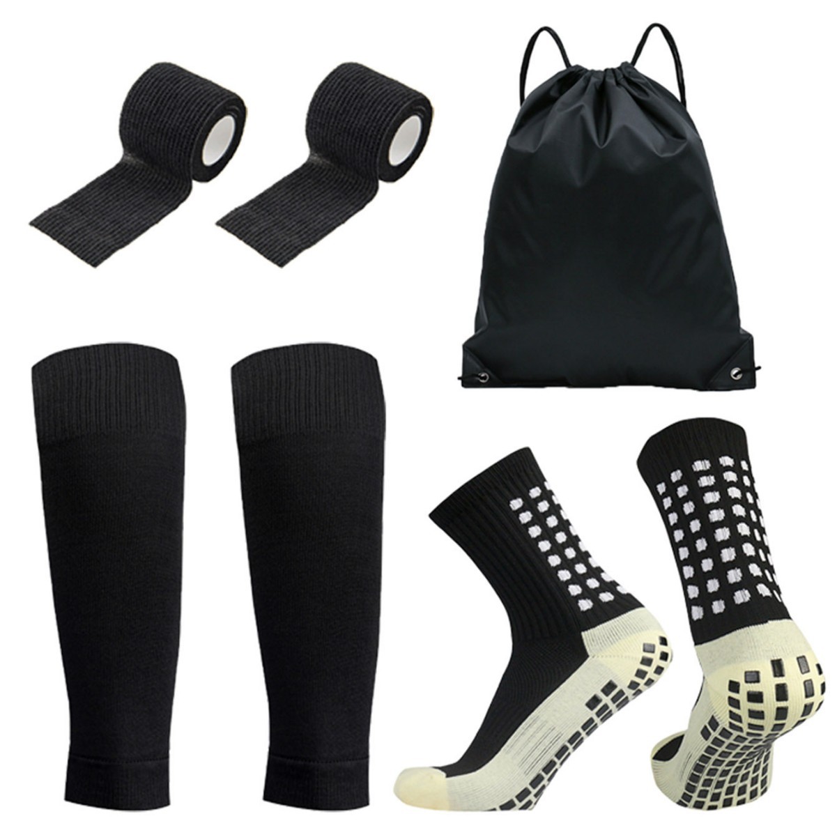 Amazon Grip Soccer Socks Mid-Calf Sports Socks Four-Piece Set Men's Training Socks Non-Slip Socks Men's Calf Socks