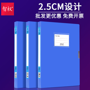 File Box Plastic Foldableing A4 Folder File Box Information Book Storage Box Archive Box Office File Box Wholesale