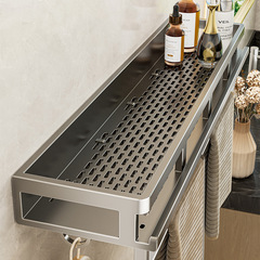 パンチングなしのバスルーム収納ラック、バスルームシンク、トイレットペーパー、壁掛けバスルーム収納ラック