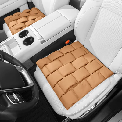 Four Seasons Pad, Car Seat Cushions, Car Bubble Cushions - front-seat-cushion-2-pieces-akiyama-chestnut-anti-fouling-leather-bubble-cushion