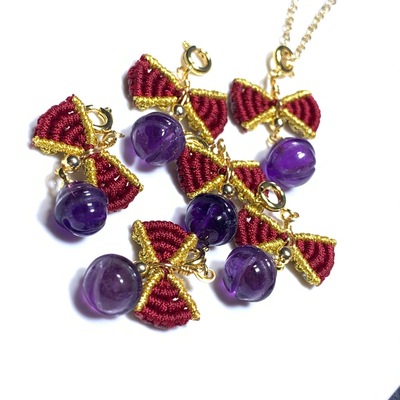 天然紫水晶宝石万能扣 在逃公主 流行新款 吊坠