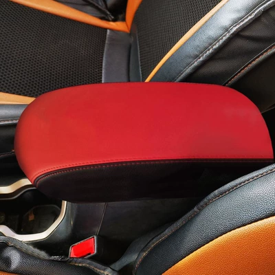 armrest box protective cover, armrest – Armrest box pad - freedom-warrior-red-and-black