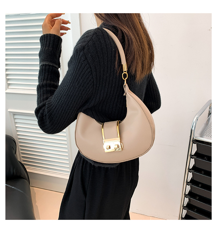 Retro Shoulder Bag For Women Crescent Armpit Bag Candy Colour_voghion.com