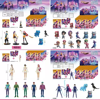 KPOP猎魔女团韩流K-POP公仔Q版男团女团明星老虎乌鸦盲盒手办摆件